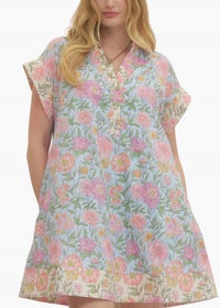 entro Valeria Mini Dress in light blue - women's dress