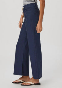 Paige Ari Wide Leg Pants in vintage navy seascape - women's pants - detail view