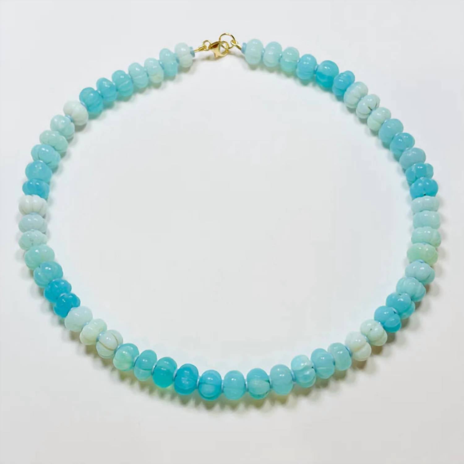 Theodosia - Women's Carved Shaded Opal Candy Necklace