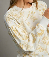 Umgee - Floral Crew Sweatshirt
