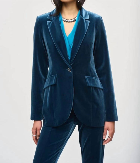 Joseph Ribkoff - Velvet Fitted Blazer