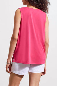 Tribal - Front Pleat V-neck Modal Top