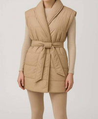 Fate - Annie Puffer Wrap Vest with Tie