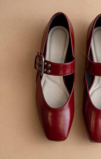 OASIS SOCIETY Women's Soho Ballet Flat in burgundy - women's flats - alternate view
