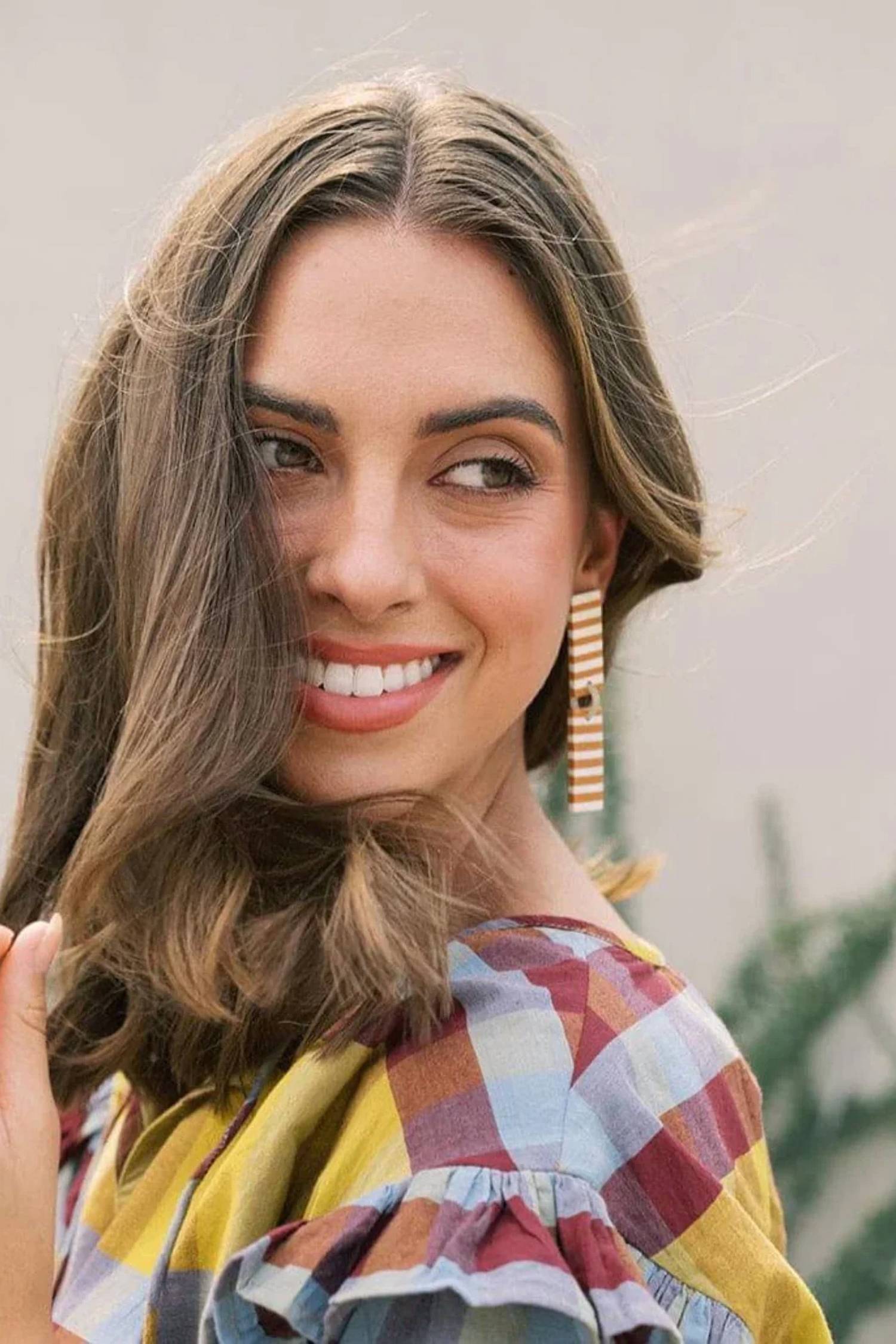 Sunshine Tienda - Women's Isabella Striped Earrings