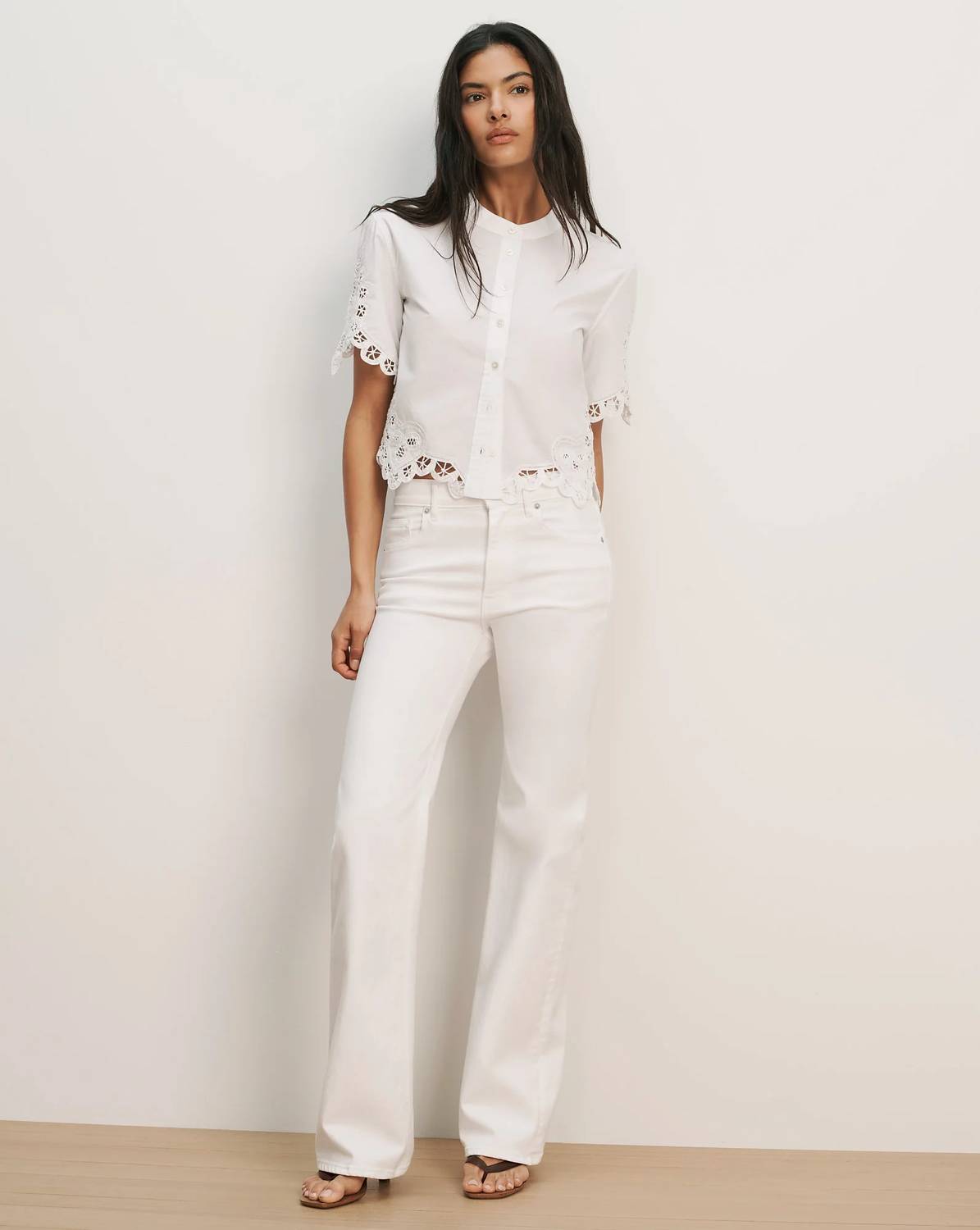 Veronica Beard - Aleck Lace Button-down Shirt