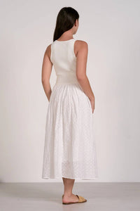 Elan - Mixed Media Midi Dress