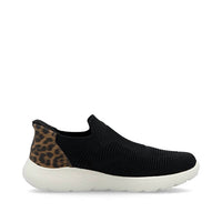 RIEKER Women's Edith 72 Sneakers in black leopard - women's sneaker - detail view