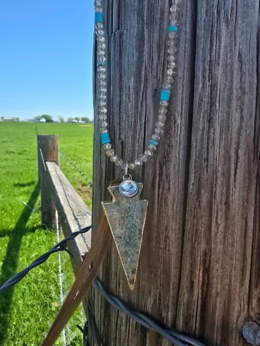 Keep It Gypsy - Women's Stone Arrowhead Beaded Necklace