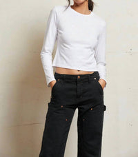 Perfectwhitetee - Jamie Long Sleeve Crew Neck Tee