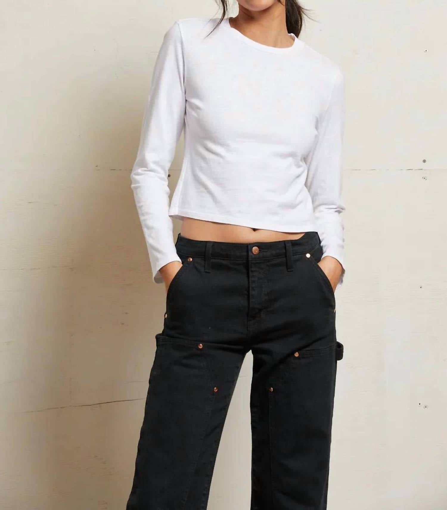 Perfectwhitetee - Jamie Long Sleeve Crew Neck Tee