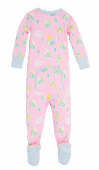 The Beaufort Bonnet Company - Girl's Noelle's Night Night Footed Onesie