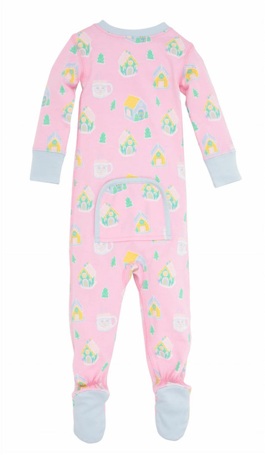 The Beaufort Bonnet Company - Girl's Noelle's Night Night Footed Onesie