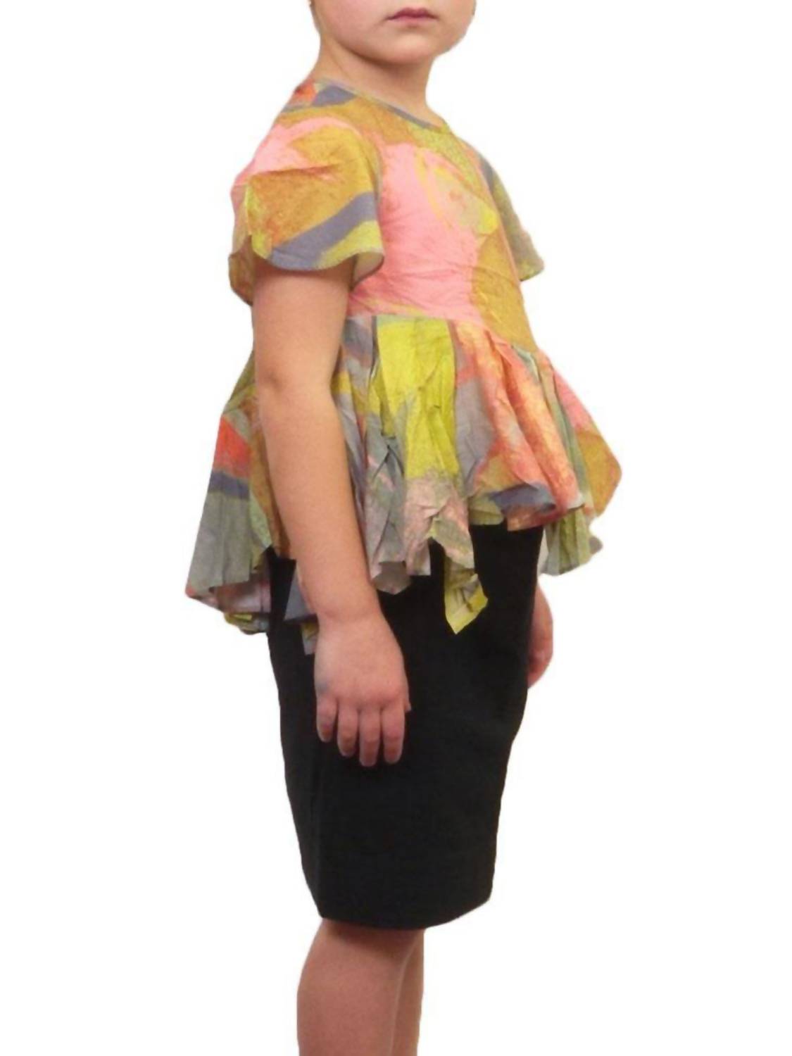 Bottom Ruffles Short Sleeve Shirt