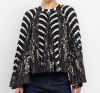 Ulla Johnson - Ella Pleated Bell Long Sleeve Blouse