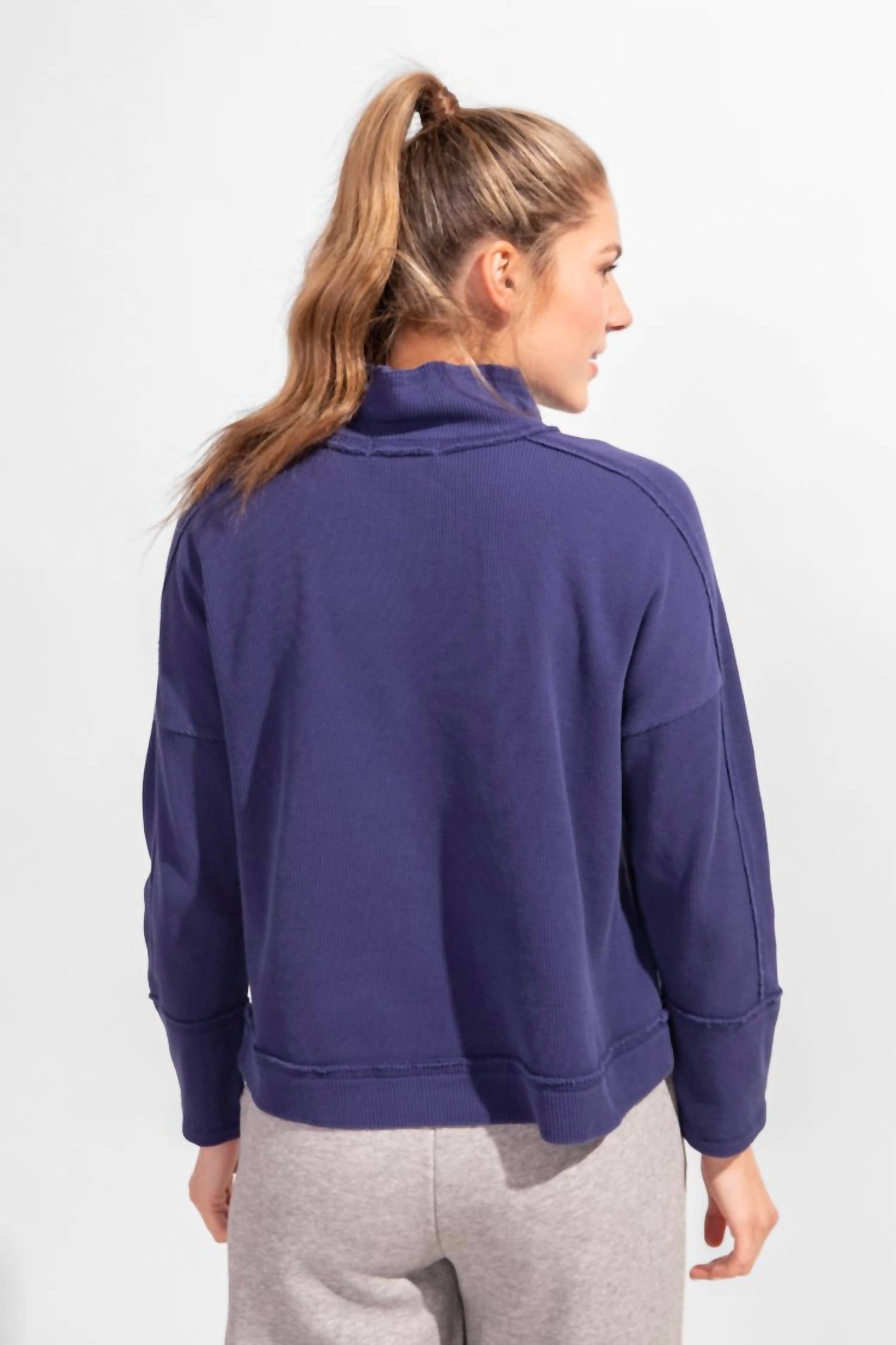 Escape By Habitat - Waffle Knit Mock Turtleneck