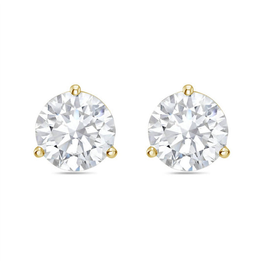 Diana M Jewels - 10.00 Cts Lab Grown Diamond Round Studs Earrings In 3 Prong
