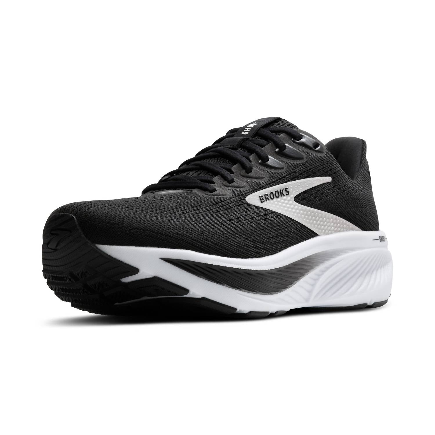 BROOKS Men's Ghost 17 Running Shoes in black white - men's shoe - view 6
