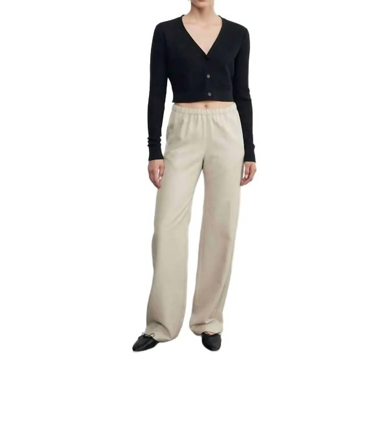Enza Costa - Open Knit Crop V-Neck Cardigan