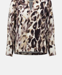 Joseph Ribkoff - Recycled Satin Animal Print Straight Top