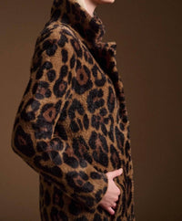 Joseph Ribkoff - Leopard Print Faux Fur Coat