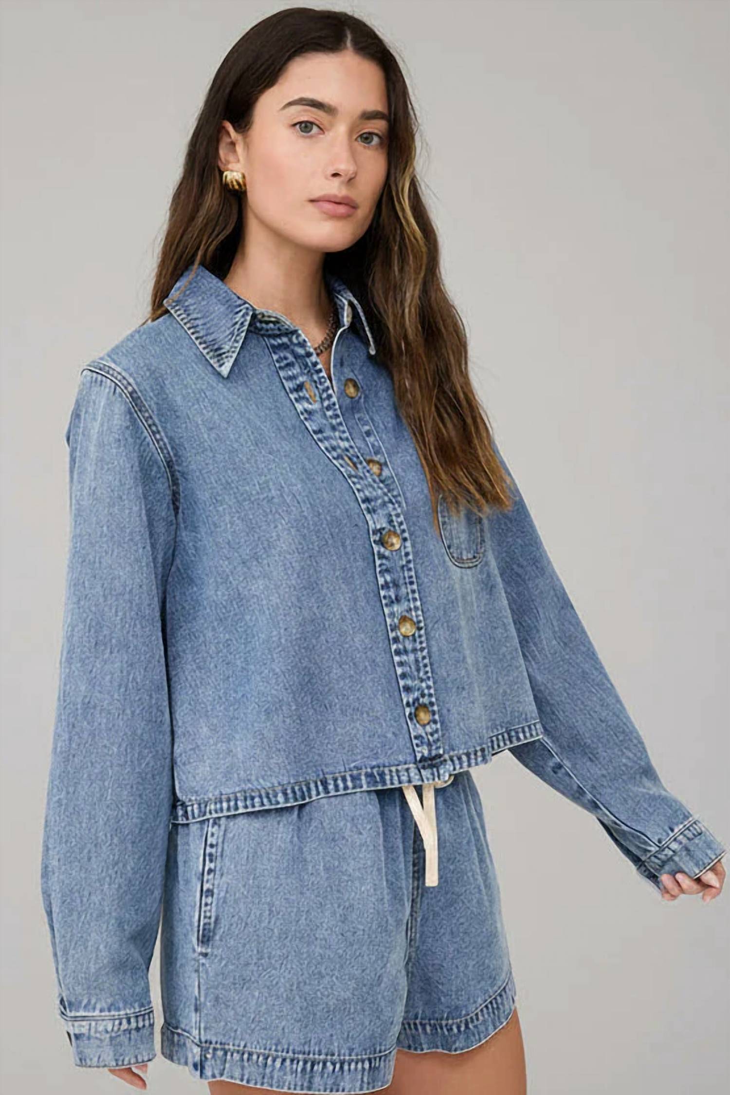 Blu Pepper - Karla Boxy Shirt Jacket
