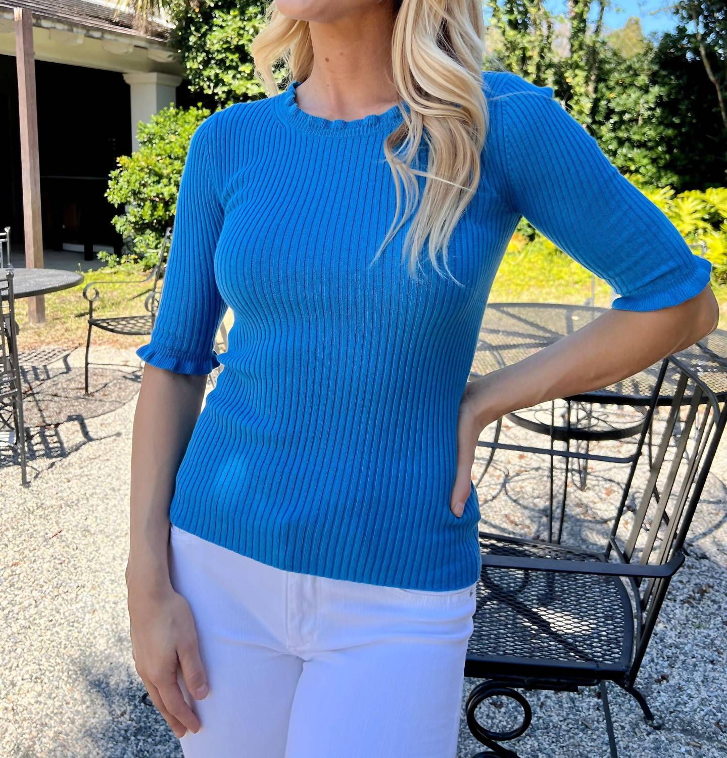 Alashan Cashmere - Ribbed Top