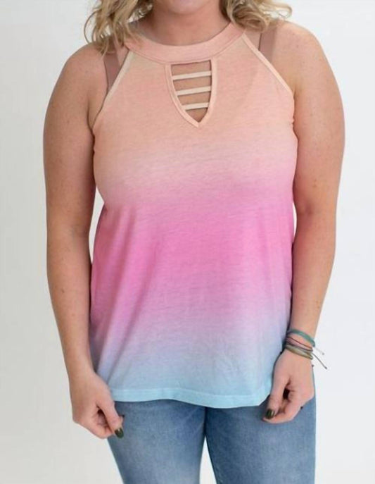 Shirley Stone - Ombre' Keyhole Tank