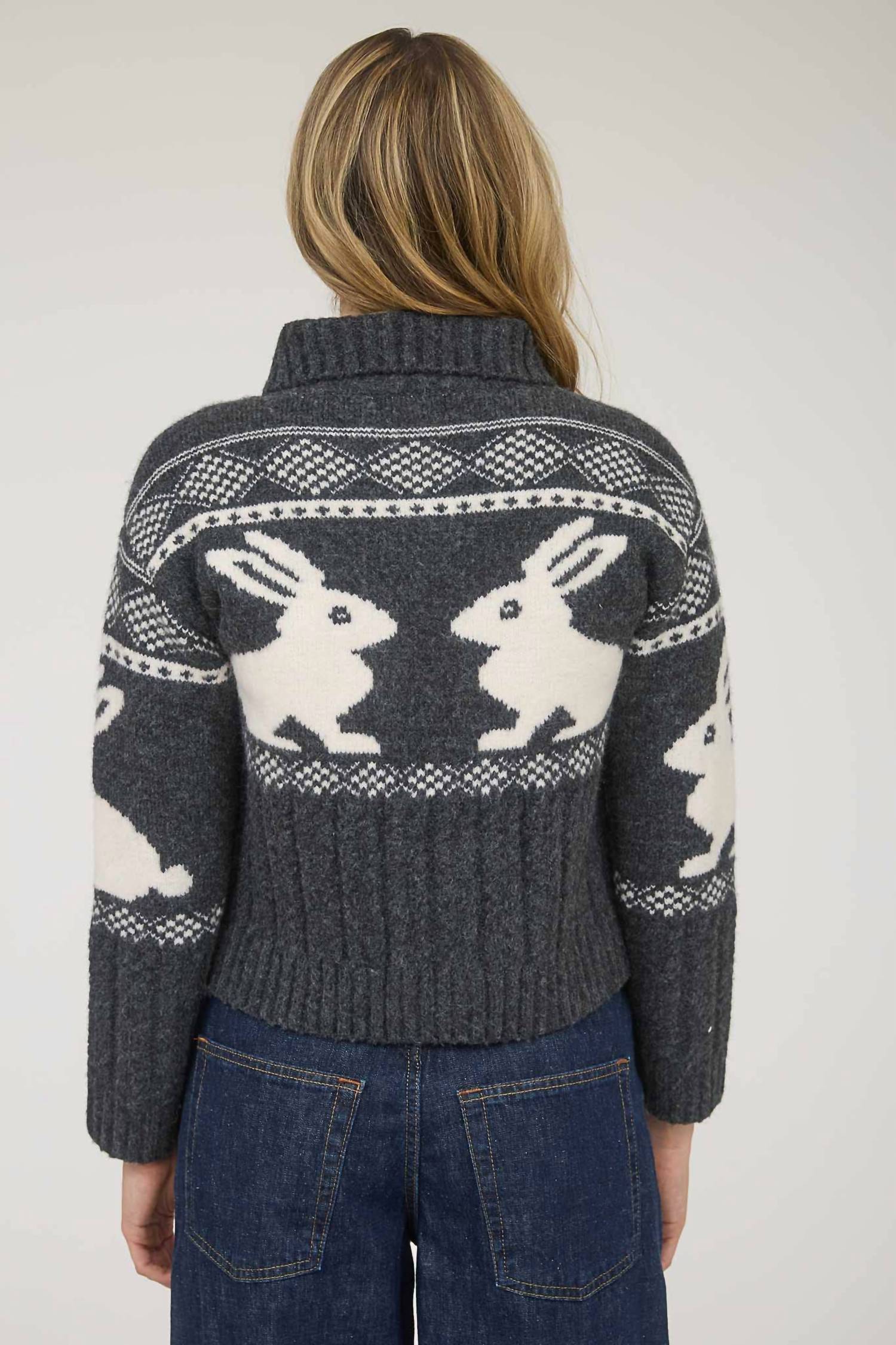 Blu Pepper - Bunny Jacquard Cardigan