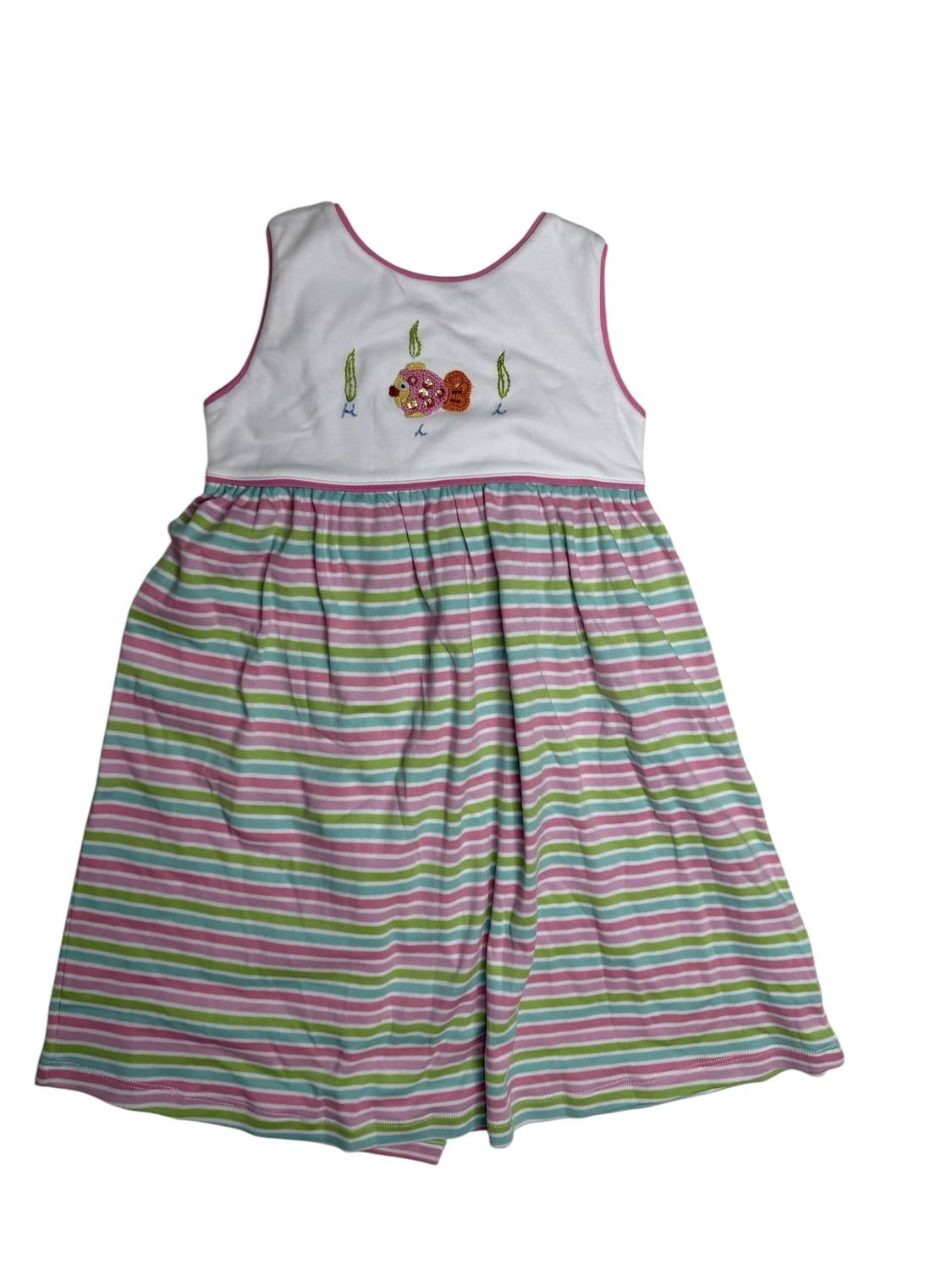 Squiggles - Girl's Button Back Fish Dress