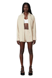 NIA Gauze Boyfriend Shirt in natural - women's shirt - alternate view