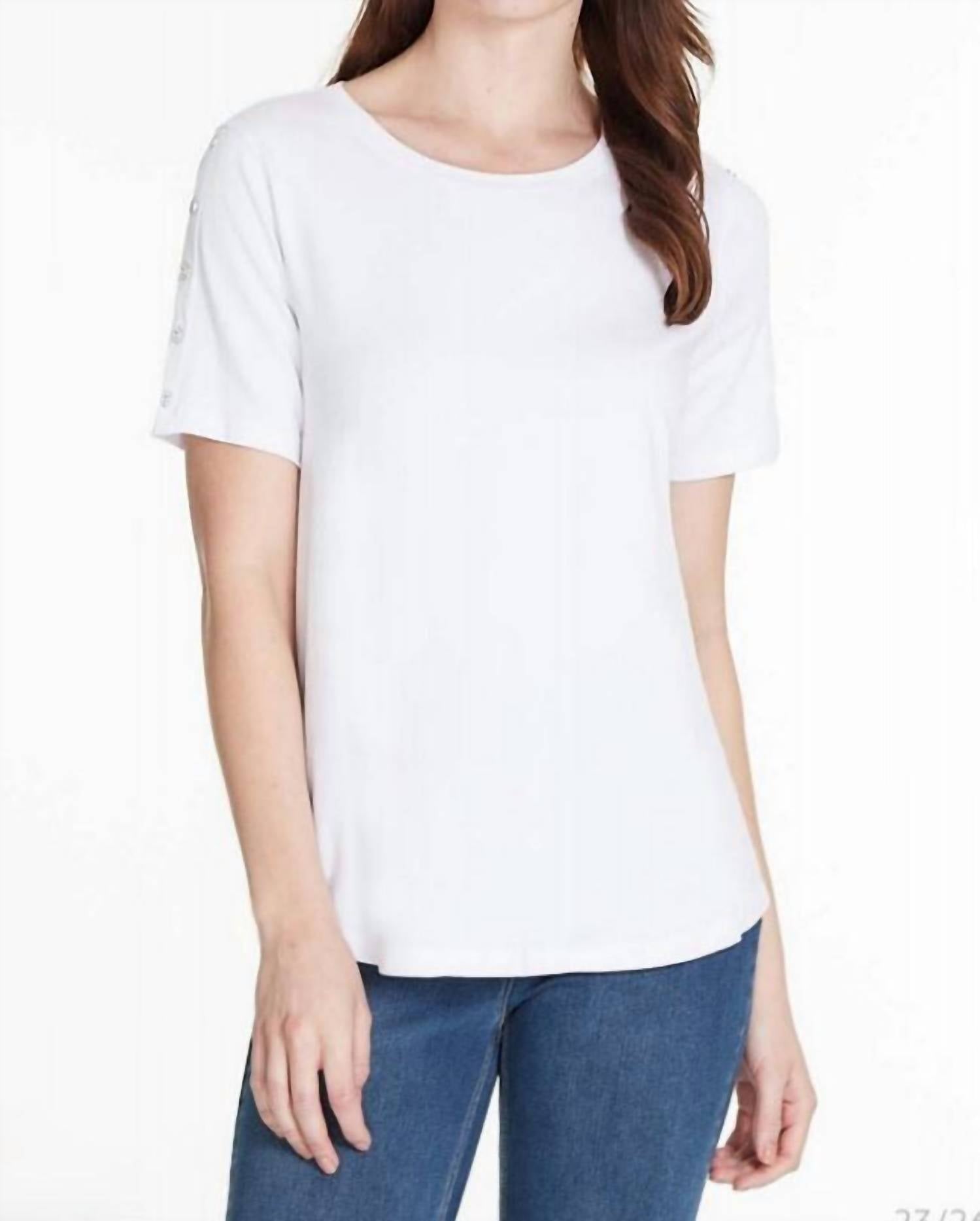 Multiples - Button Detail T-shirt