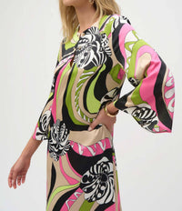 Joseph Ribkoff - Satin Retro Print Straight Dress