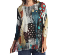 Jess & Jane Tundra Chiffon Hem Top - women's long sleeve top