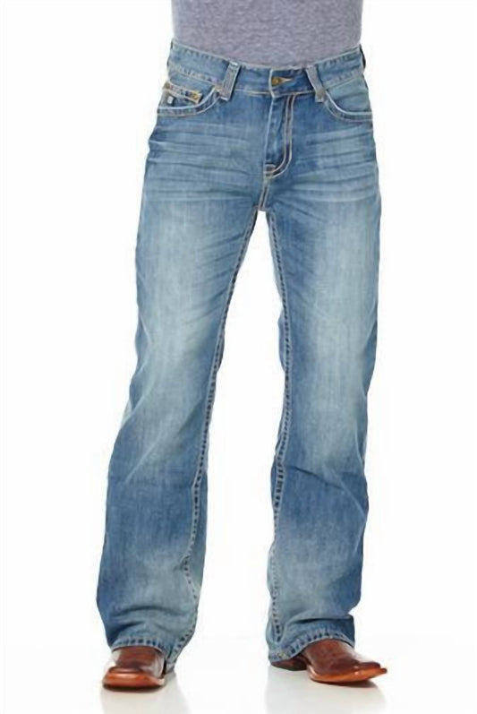Cowboy Up - Men's Light Wash Relaxed Fit Bootcut Jeans