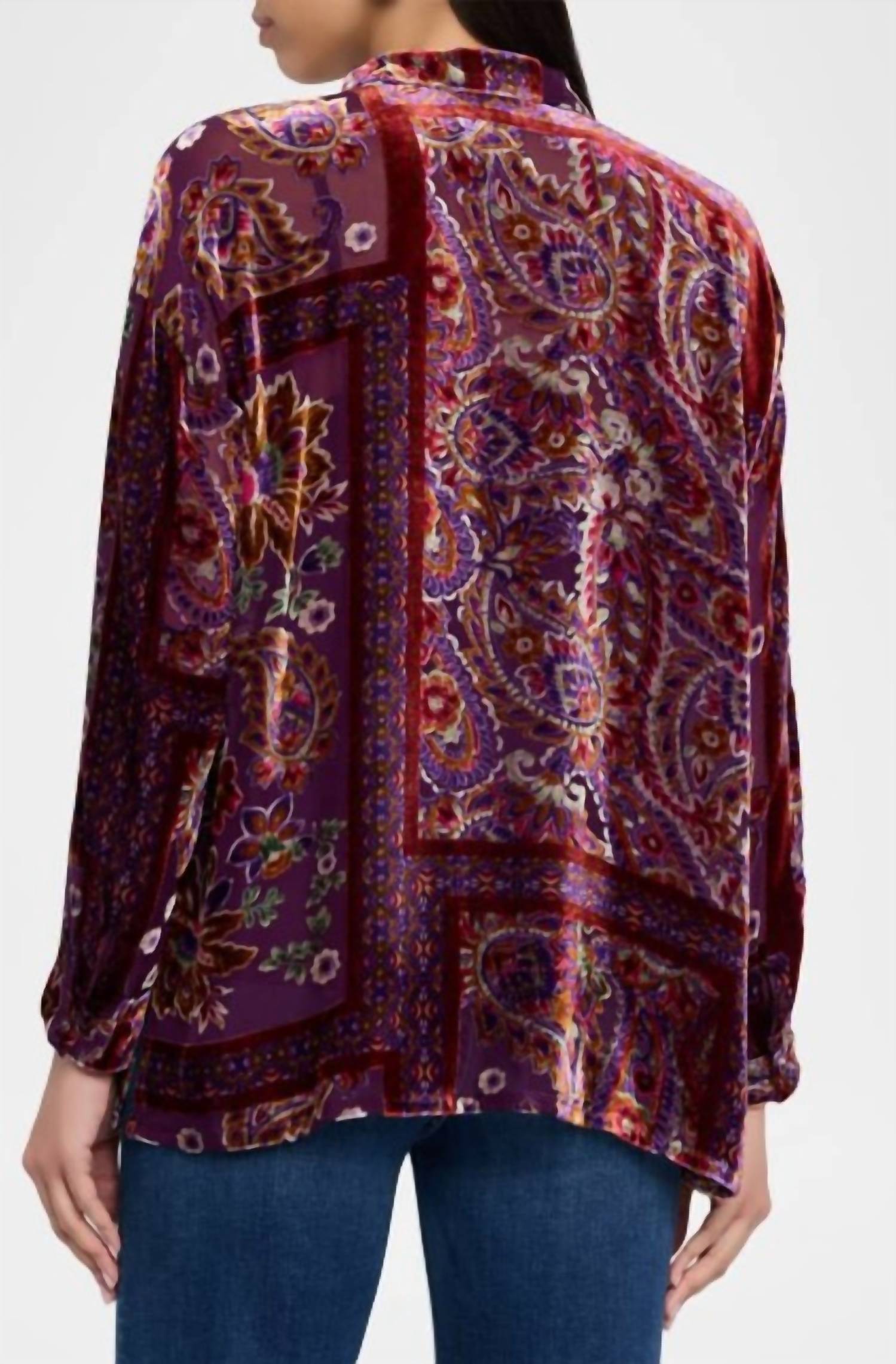 Johnny Was - Slim audrey collarded burnout Shirt