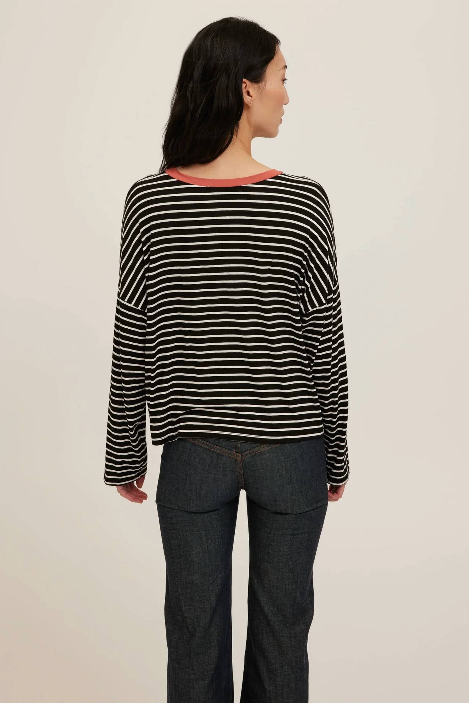 Project Social T - Captain Striped Boyfriend Tee