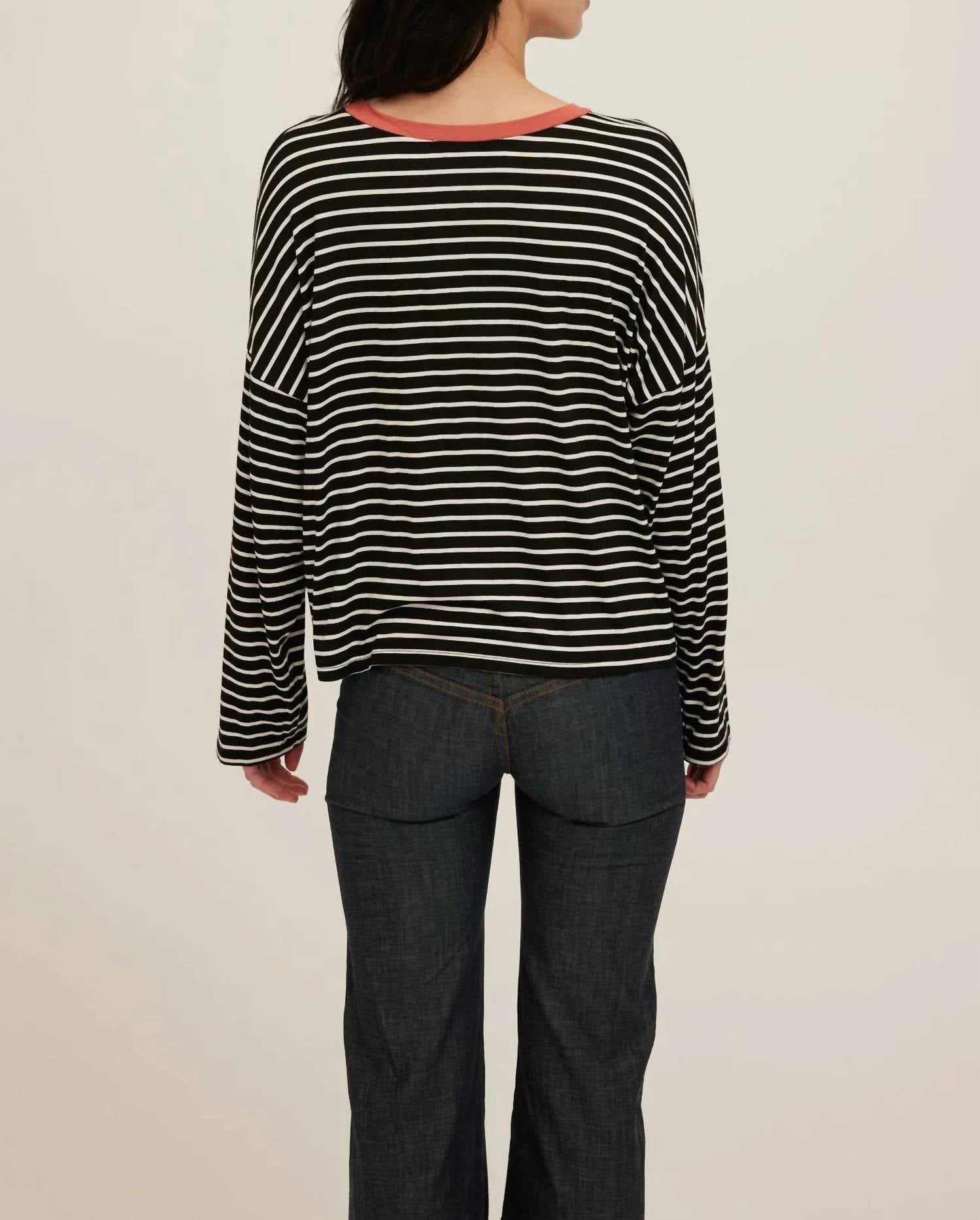 Project Social T - Captain Striped Boyfriend Tee