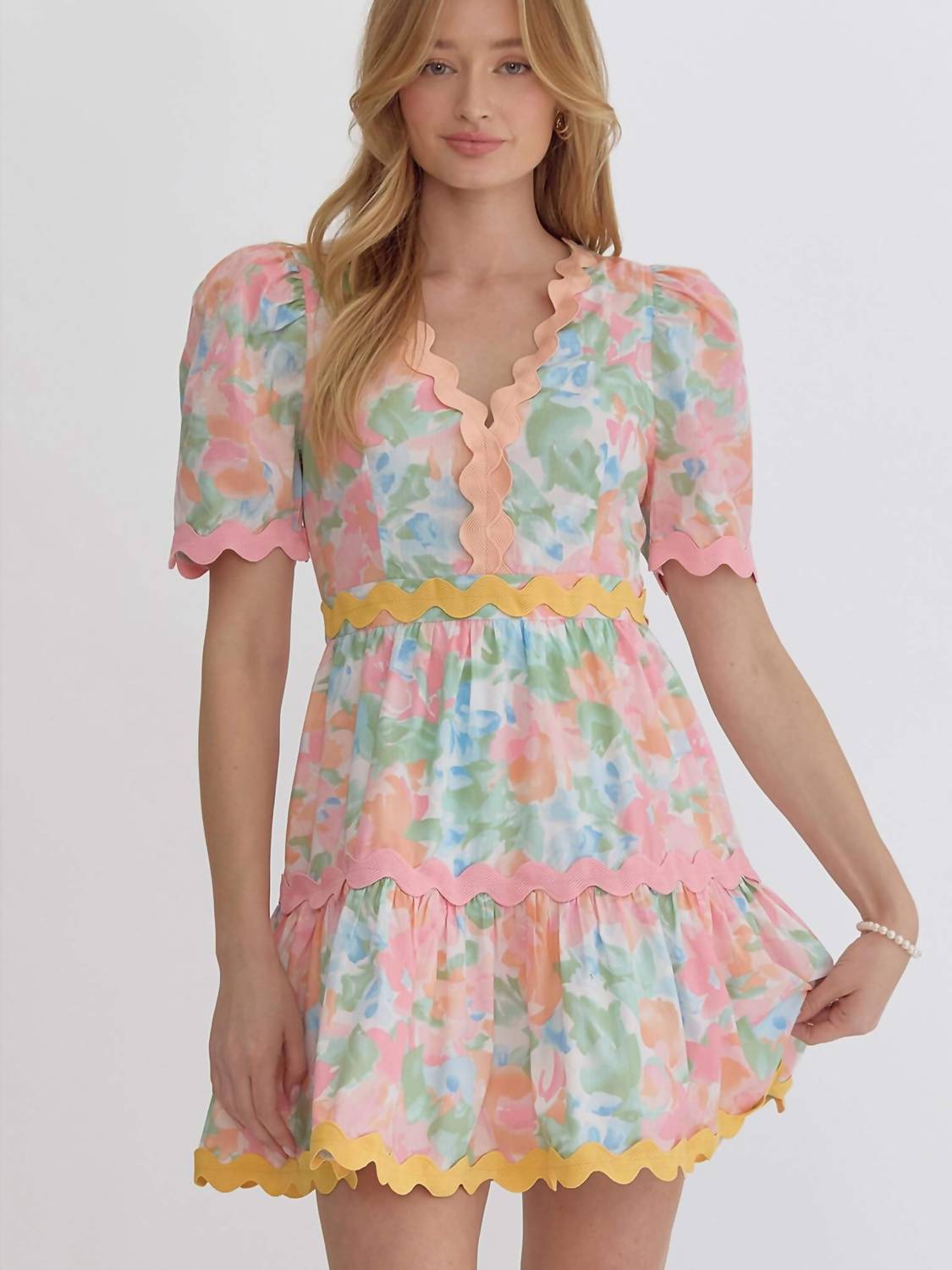 Entro - Ric Rac Trim Dress