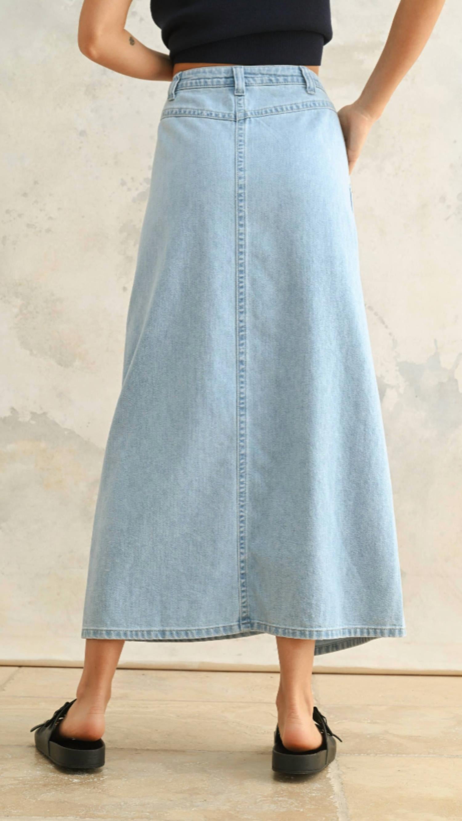 Miou Muse - Overlap Long Skirt