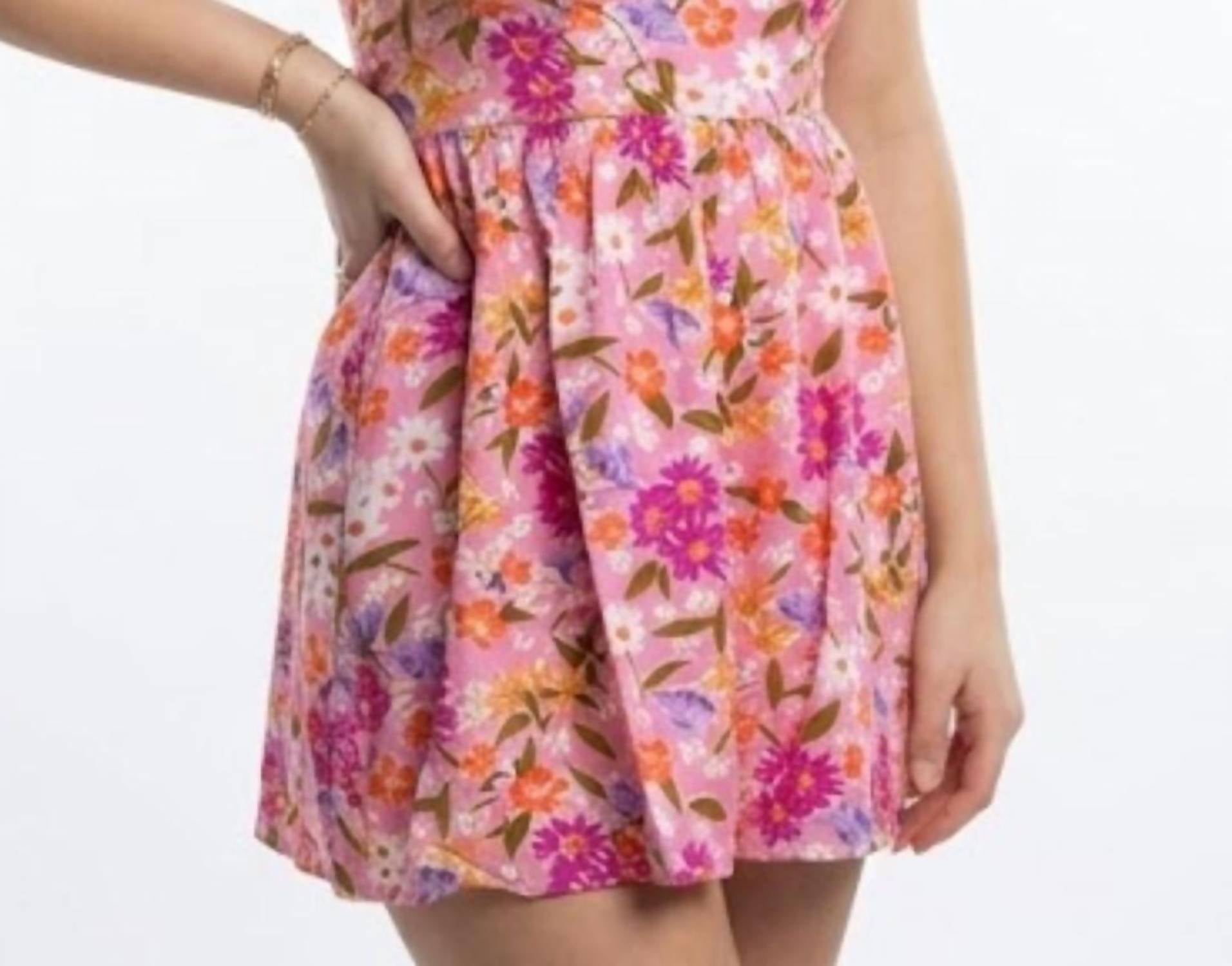 Sky To Moon - FLORAL OVERFOLD STRAPLESS SMOCKED ROMPER