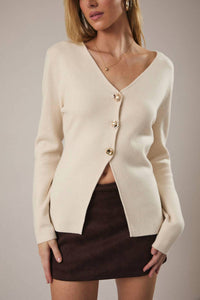 Sunday Edition - Mismatched Button Sweater