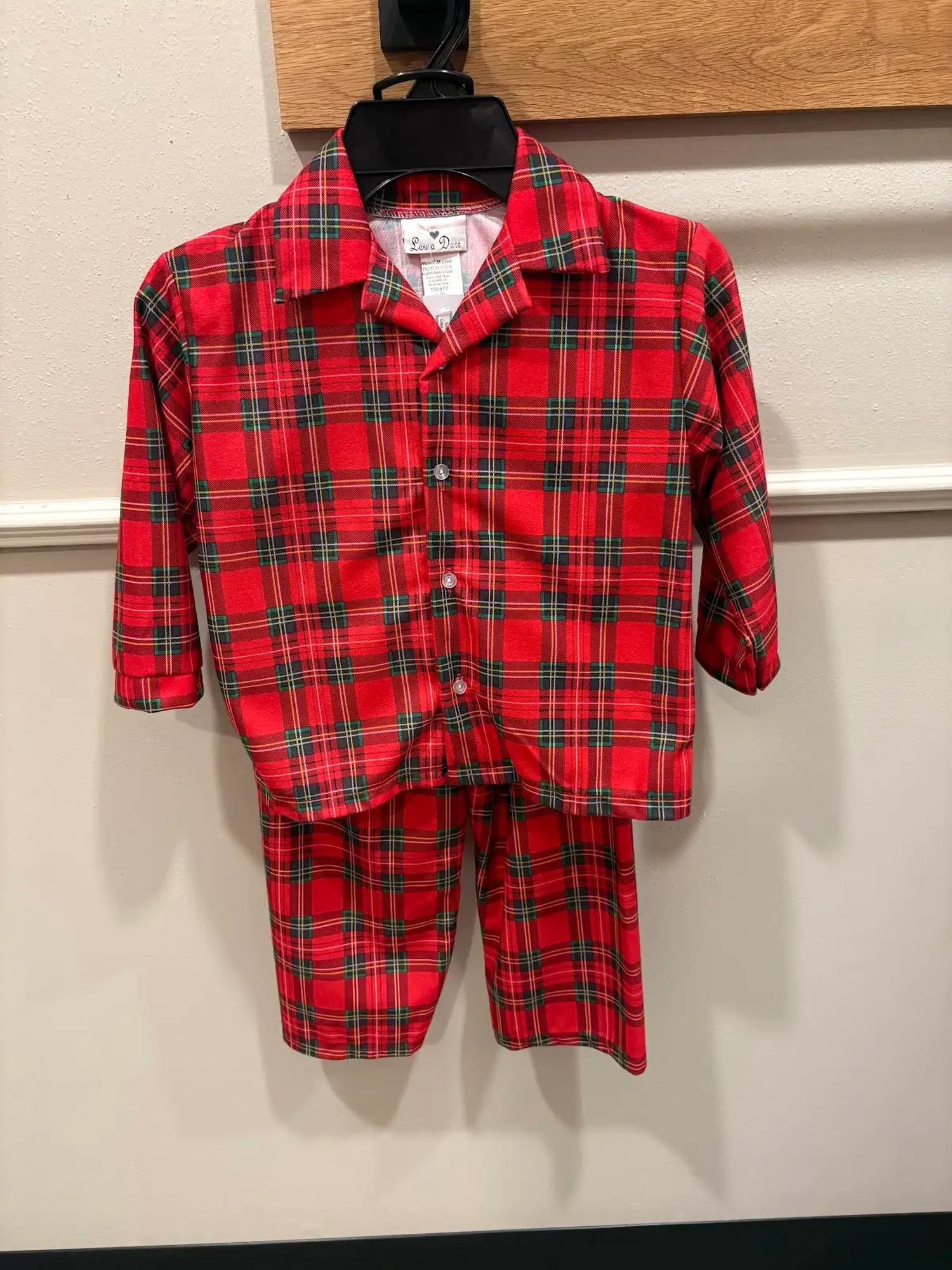 New Icm - Boys Holiday Tailor Button-up Pajama Set