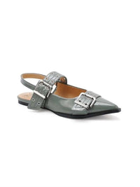 Beast Fashion - Women's Buckle Strap Slingback Flats