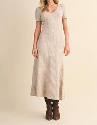 Klesis - Cable Knit Midi Sweater Dress