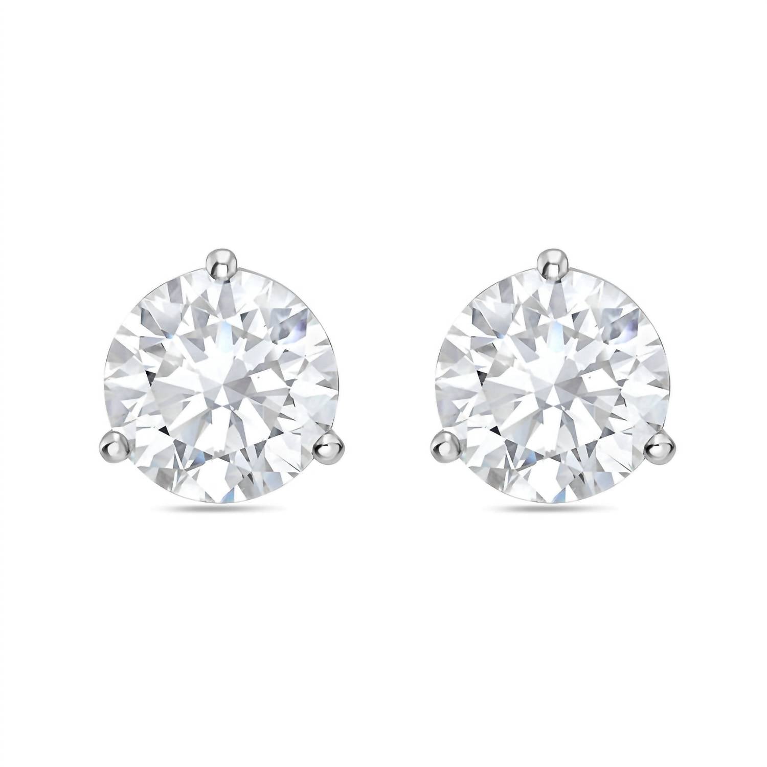 Diana M Jewels - 1.50 Cts Round Lab Grown Stud Earrings
