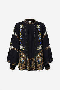 Camilla Blouson Sleeve Blouse in ottoman elegance - women's blouse - view 4