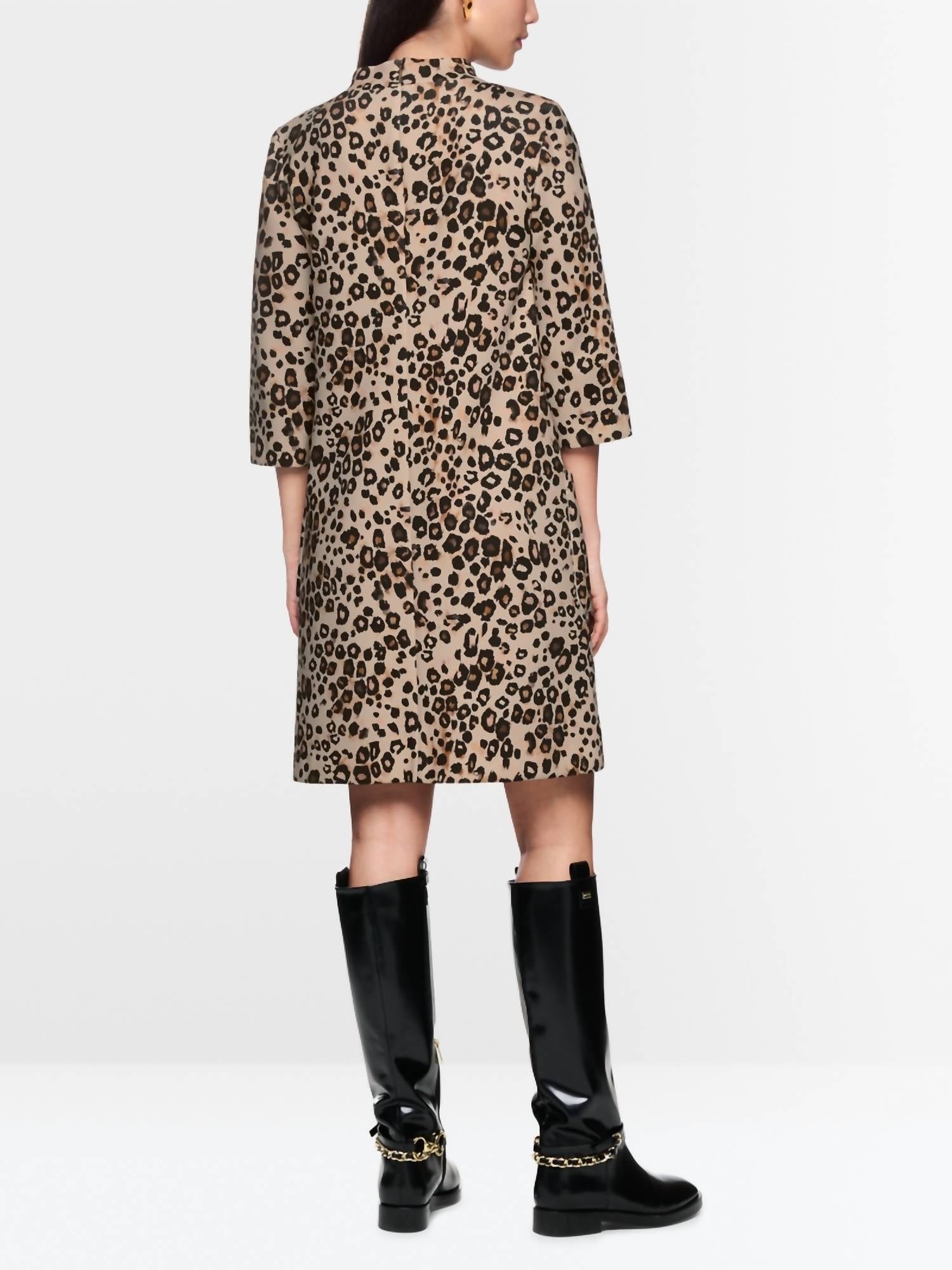 Marc Cain - Leopard Scuba Jersey Dress Feminine Rigour Theme