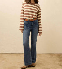 Faherty - Sunwashed Slub Long Sleeve Retro Tee