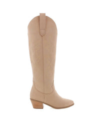 BiLLiNi Women's Urson Western Boots in porcini suede - women's shoe - detail view